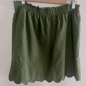 J. Crew Scalloped Hem Skirt with Pockets